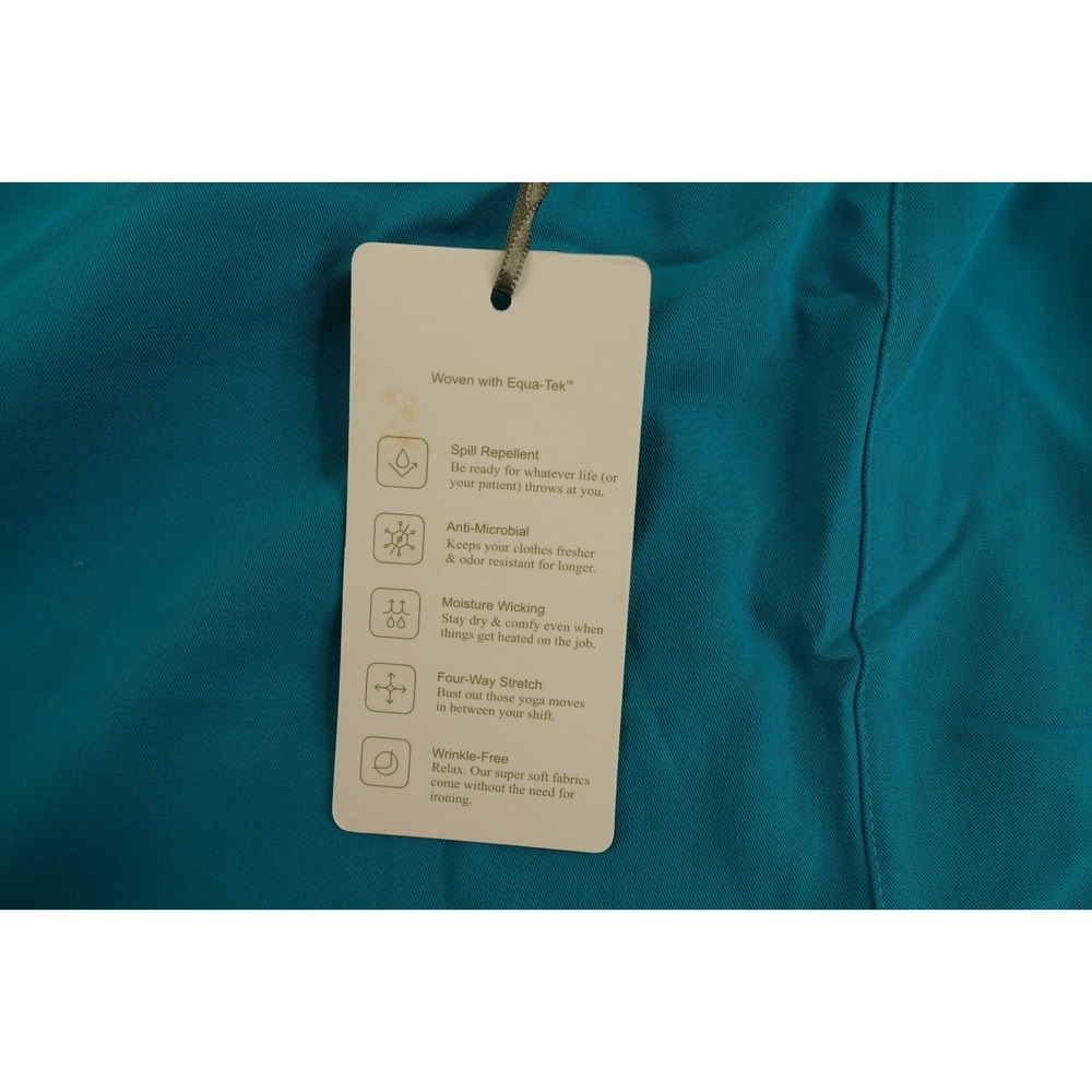 Mandala Womens Large Teal Woven Equa-Tek High Waist Jogger Pants Inseam-25in NWT - Picture 4 of 11